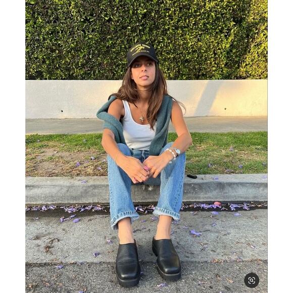 Vintage Frye Harness Chocolate Pebbled Leather Clogs | Brown Slip-On Mules USA - Picture 13 of 14